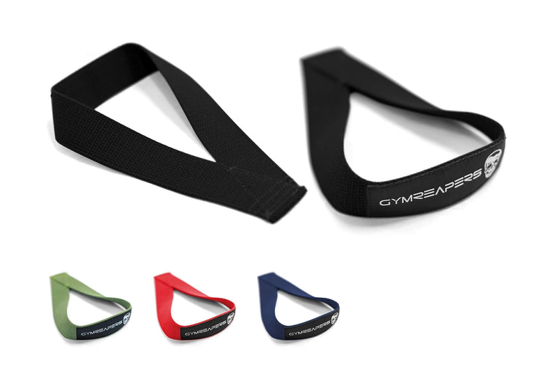 Gymreapers Olympic Lifting Straps for Weightlifting, Snatch, Clean, Powerlifting, Strongman, Deadlifts - Durable Cotton with Reinforced Stitching (Pair) Black - BeesActive Australia