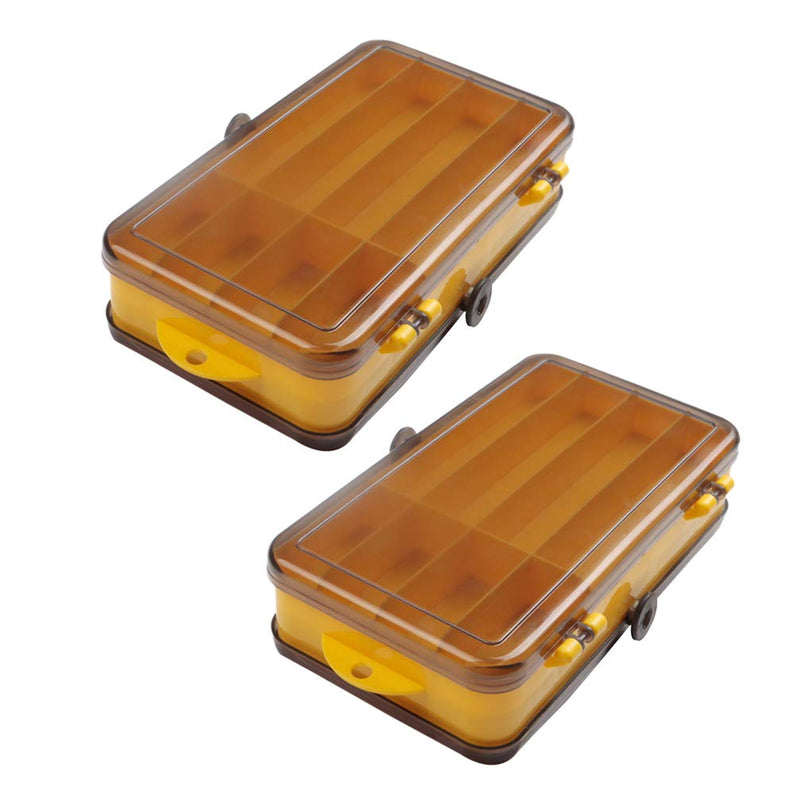 BESPORTBLE 2pcs Baits Storage Boxes Transparent Plastic Double Sided Fishing Lure Storage Box Separated Cells Cases Organizer Fishing Accessary for Outdoor Fishing - BeesActive Australia