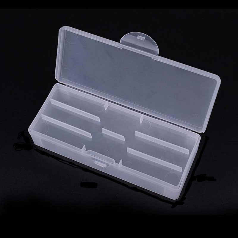 Waldd Double-Layer Storage Box for Nail Art Pens Nail Brush Container Case Manicure Nail Tools Storage Box Transparent - BeesActive Australia