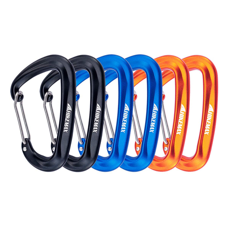 Hikemax 7075 Aluminum Carabiners, Heavy Duty Carabiners Clips 12 KN for Hammocks, Clipping On Camping Accessories, Keychains - BeesActive Australia