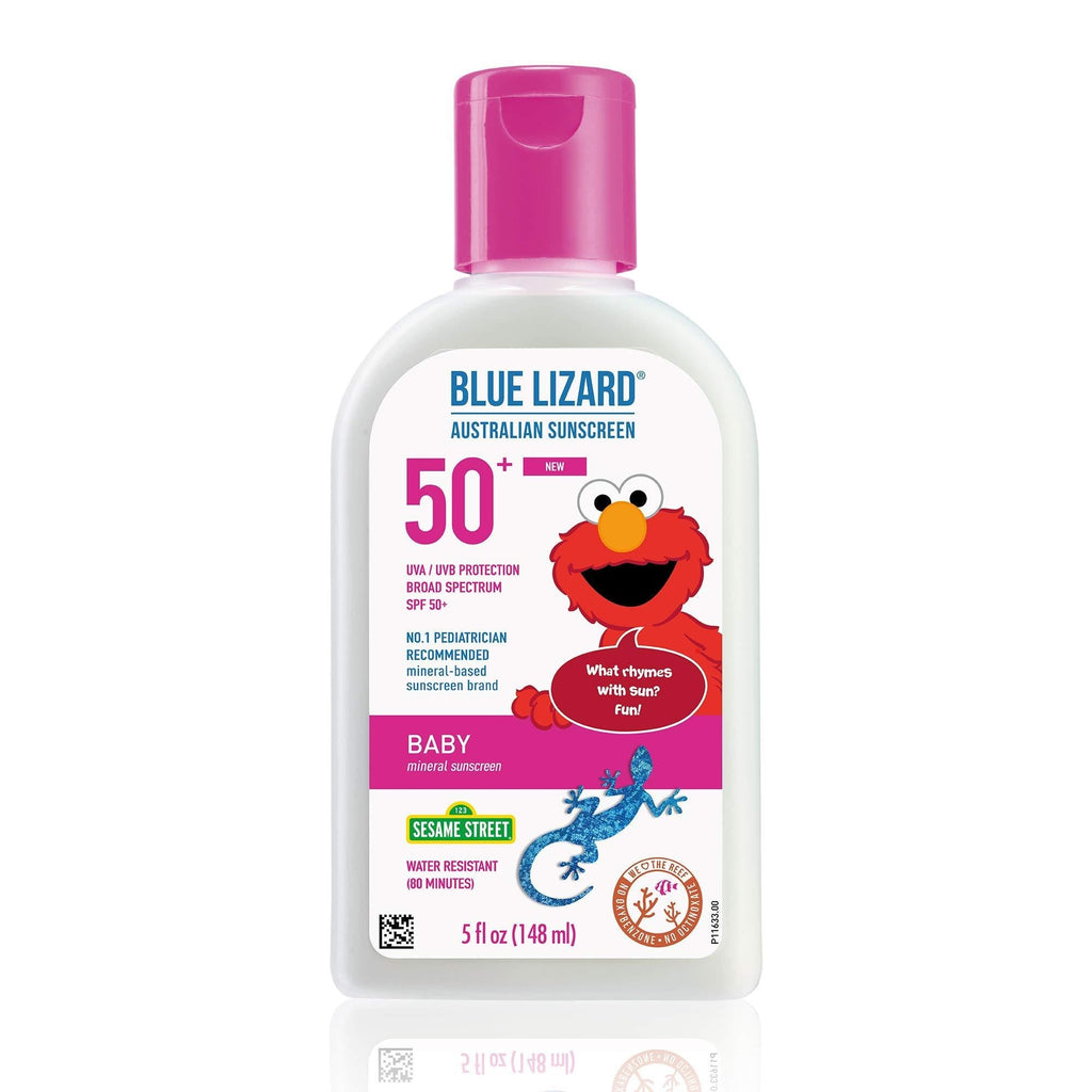 Blue Lizard Baby Mineral Sunscreen with Zinc Oxide, Water Resistant, UVA/UVB Protection with Smart Technology - Fragrance Free, Unscented, SPF 50-5 Fl Oz - Bottle SPF 50+ SPF 50 - 5 Fl Oz - Bottle - BeesActive Australia