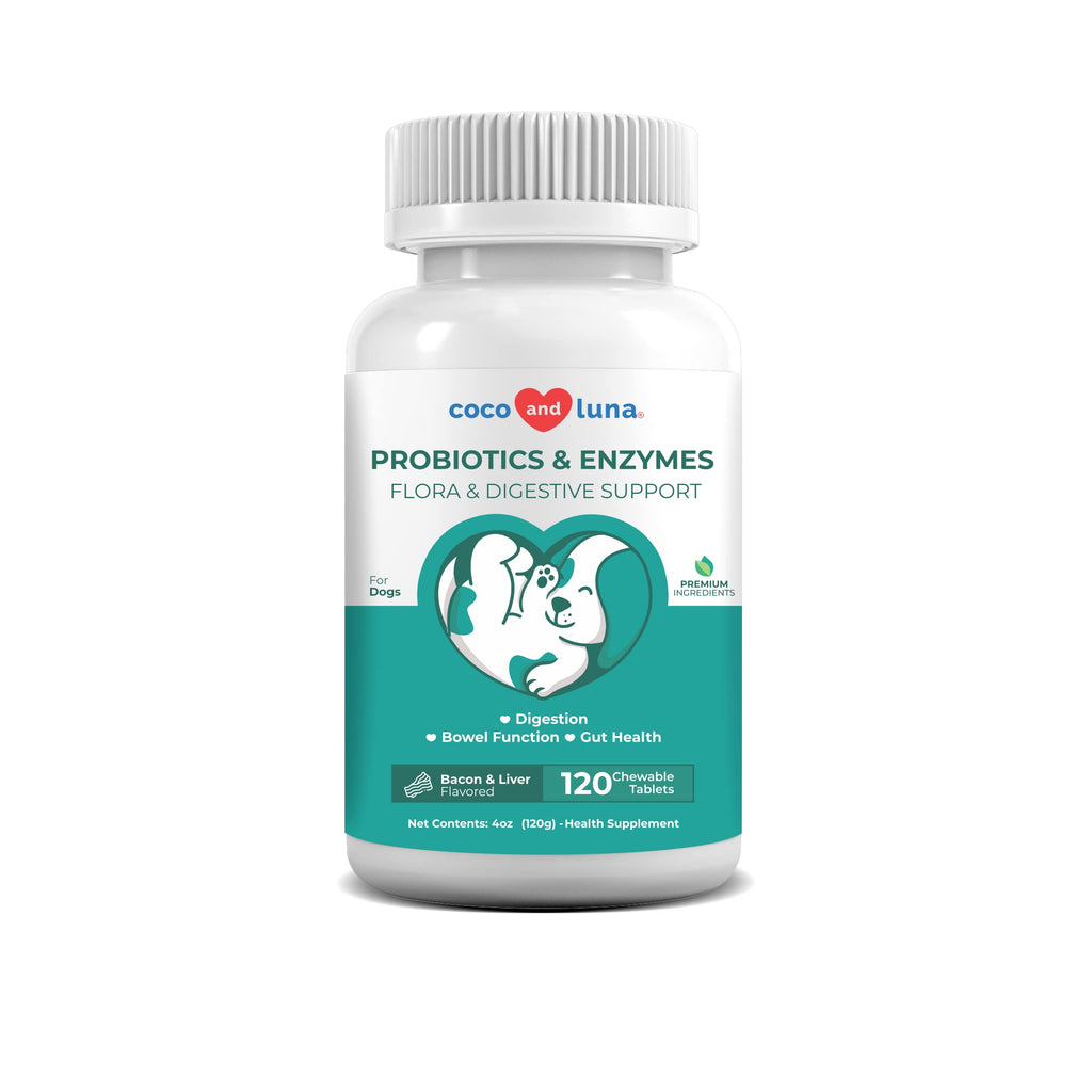 Probiotics for Dogs - 5.5 Billion CFUs with Digestive Enzymes and Prebiotics - Dog Allergies, Diarrhea, Bad Dog Breath, Constipation, Yeast, Hot Spots, Gas Relief - 120 Chewable Tablets - BeesActive Australia
