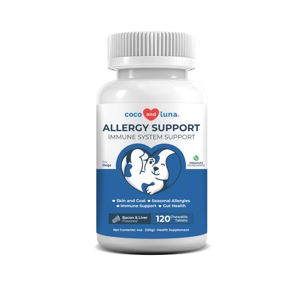 Allergy Support for Dogs with Dog Probiotics for Itchy Skin - Dog Itch Relief, Allergy Relief for Dogs, Dog Skin and Coat Supplement, Skin Soother for Dogs, Itch Relief for Dogs - 120 Chewable Tablets - BeesActive Australia