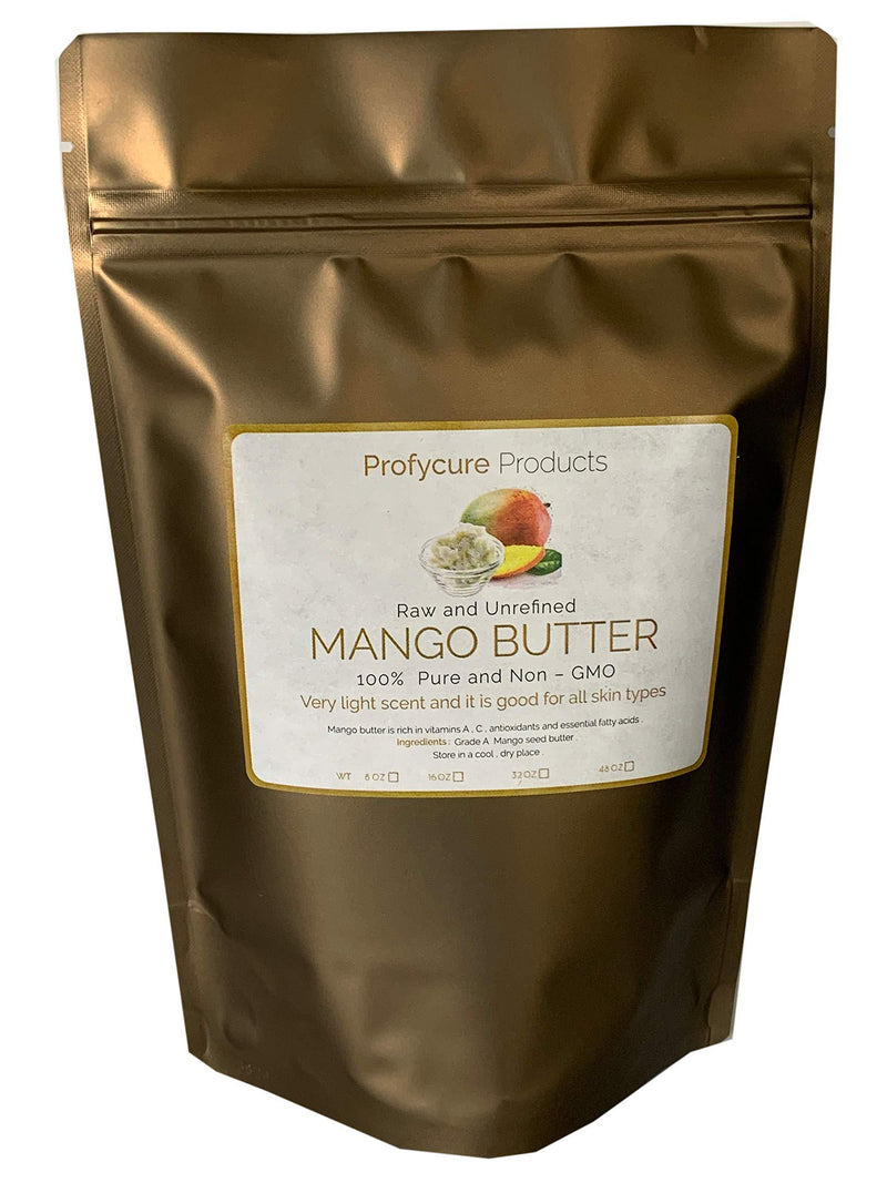 Mango Butter 8 oz Natural Unrefined Pure 100% Raw , Moisturizing, Scent-free, Hexane-free Premium Grade for Soft Supple Skin and Healthy Hair , Nourishing & Healing Care & DIY- Made in USA - BeesActive Australia