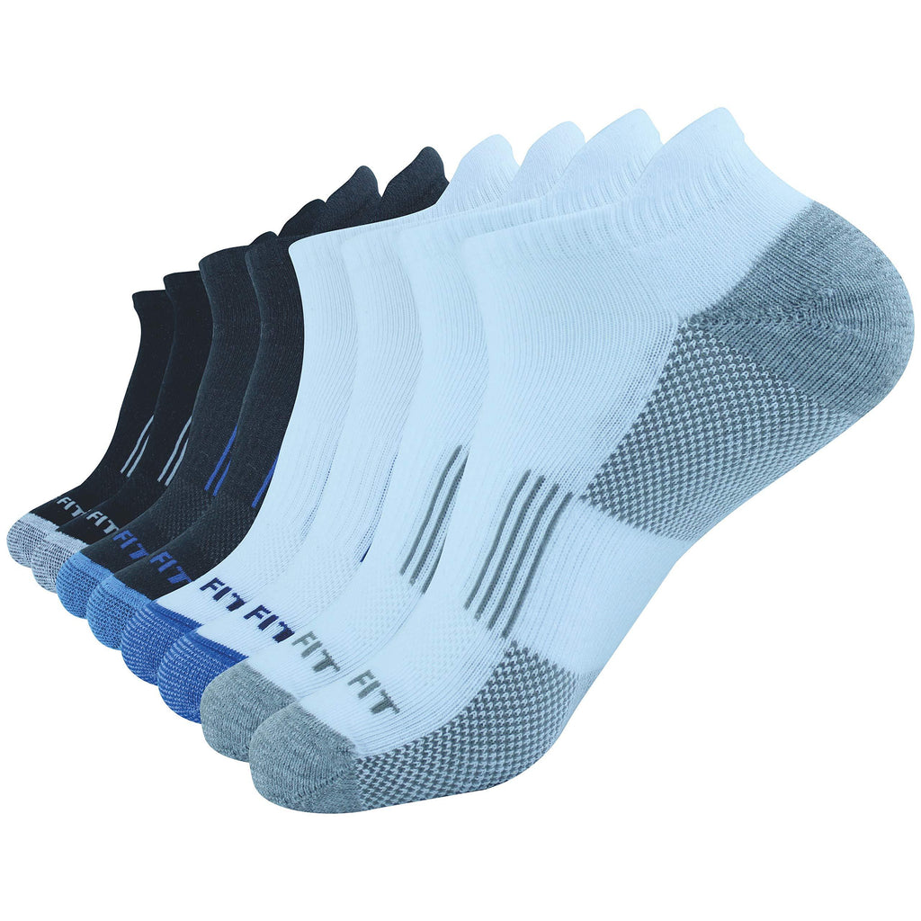 [AUSTRALIA] - rifix Mens Ankle Socks,Cotton Cushioned Running Socks, Low Cut Athletic Socks(4/6/8Pairs) 8p Mix-color 