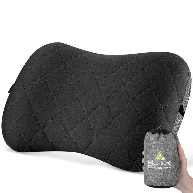 Hikenture Camping Pillow with Removable Cover - Ultralight Inflatable Pillow for Neck Lumber Support - Upgrade Backpacking Pillow - Washable Travel Air Pillows for Camping,Hiking, Backpacking Black - BeesActive Australia