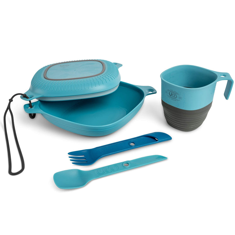 UCO 6-Piece Camping Mess Kit with Bowl, Plate, Camp Cup, and Switch Spork Utensil Set - BeesActive Australia