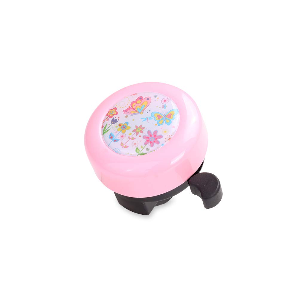 MINI-FACTORY Bike Bell for Girls, Cute Pink Girly Butterfly Flower Bike Accessory Safe Cycling Ring Horn for Bicycle Handlebar (Butterfly + Flowers) Butterfly + Flowers - BeesActive Australia