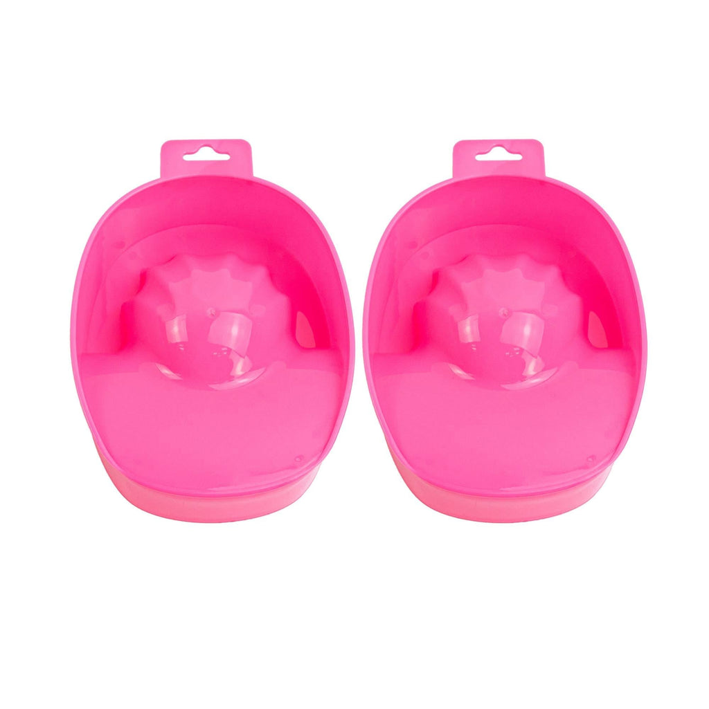 AUEAR, Manicure Bowl Soak Tray Nail Art Polishing Remover Treatment Spa Tool (Pink, 2-Pack) Pink - BeesActive Australia