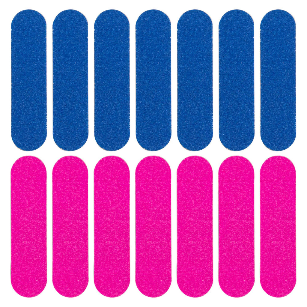 AUEAR, Mini Nail Files Bulk Disposable Double Sided Emery Boards Tools (Blue & Pink, 100 Pack, 2" 0.5") 100 Pack, Pink & Blue 2"*0.5" - BeesActive Australia