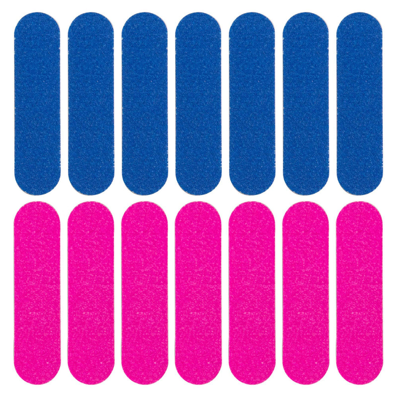 AUEAR, Mini Nail Files Bulk Disposable Double Sided Emery Boards Tools (Blue & Pink, 100 Pack, 2" 0.5") 100 Pack, Pink & Blue 2"*0.5" - BeesActive Australia