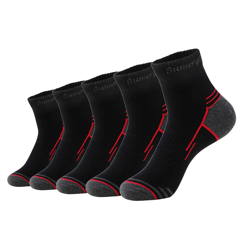 Athletic Socks Men Cotton Striped Sports Running Compression Ankle Casual Sock (5 Pack),Sumery Su Ms9811-with Gift Box - BeesActive Australia