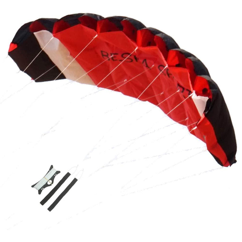 [AUSTRALIA] - Besra Huge 74inch Dual Line Parachute Stunt Kite with Flying Tools 1.9m Power Parafoil Kitesurfing Training Kites Outdoor Fun Sports (Red) Red 