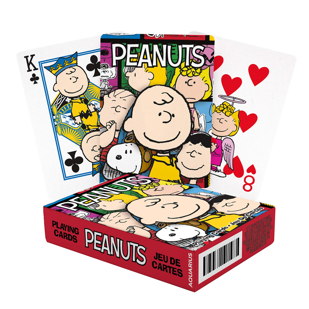 AQUARIUS Peanuts Playing Cards - Peanuts Cast Deck of Cards for Your Favorite Card Games - Officially Licensed Peanuts Merchandise & Collectibles - Poker Size with Linen Finish - BeesActive Australia
