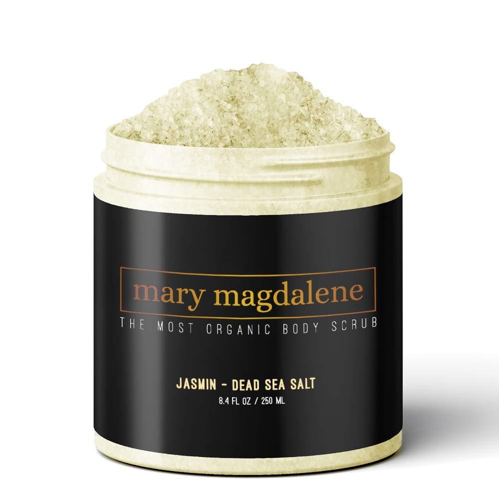 Mary Magdalene Jasmine & Dead Sea Salt Body Scrub - 100% Natural, Hydrating, Sweet Smelling & Organic – 8.4 Fl Oz Premium Exfoliating Body Scrub For Men & Women - BeesActive Australia