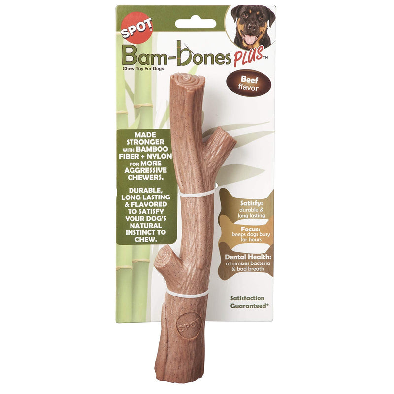 SPOT by Ethical Products - Bambone Plus Bamboo Stick – Dog Chew Toy for Aggressive Chewers – Great Dog Chew Toy for Puppies Puppy Teething Toy - Non Splintering Alternative to Real Wood Large - BeesActive Australia