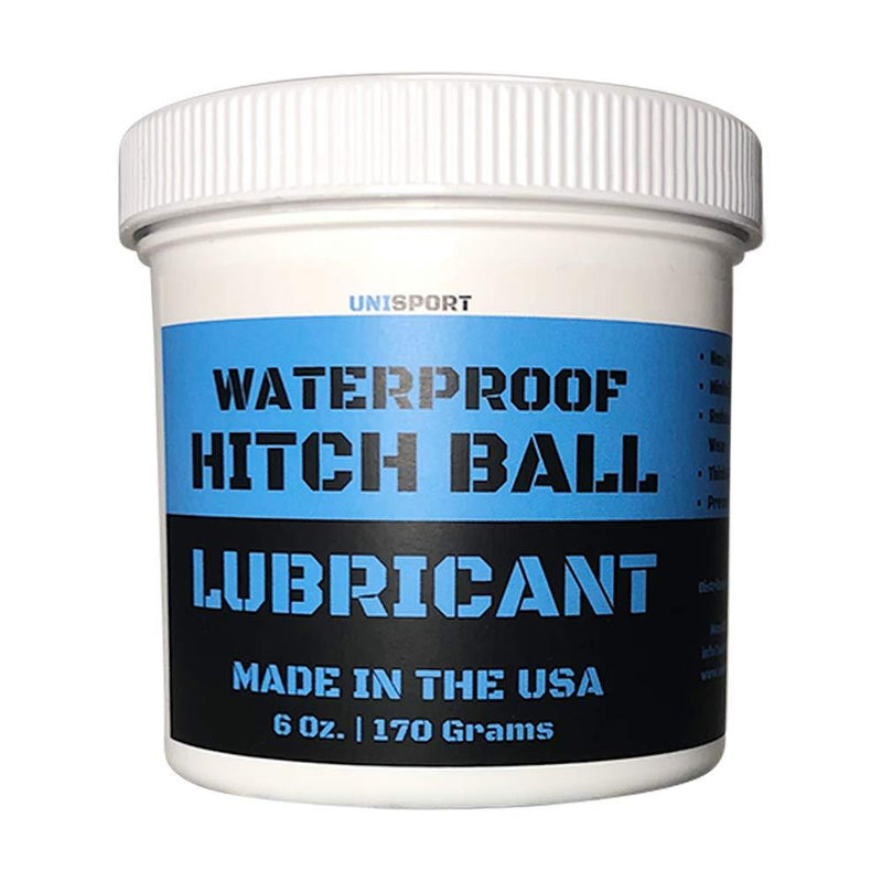 [AUSTRALIA] - Unisport 6oz Trailer Hitch Ball Lubricant - Waterproof Grease to Reduce Wear and Friction on Hitch Locks, King Pins, Hitch Mount Balls, etc. - Made in The USA 6.0 ounces 