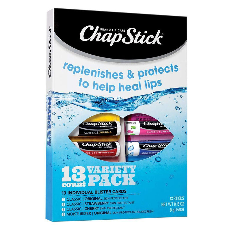 Chapstick Variety (13-.15oz Individual Blister Cards) - BeesActive Australia