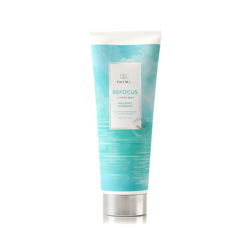 Thymes Refocus AHA Body Hydrator - For All-Over Youthful Glow - Juniper and Mint, 7 Fl Oz - BeesActive Australia