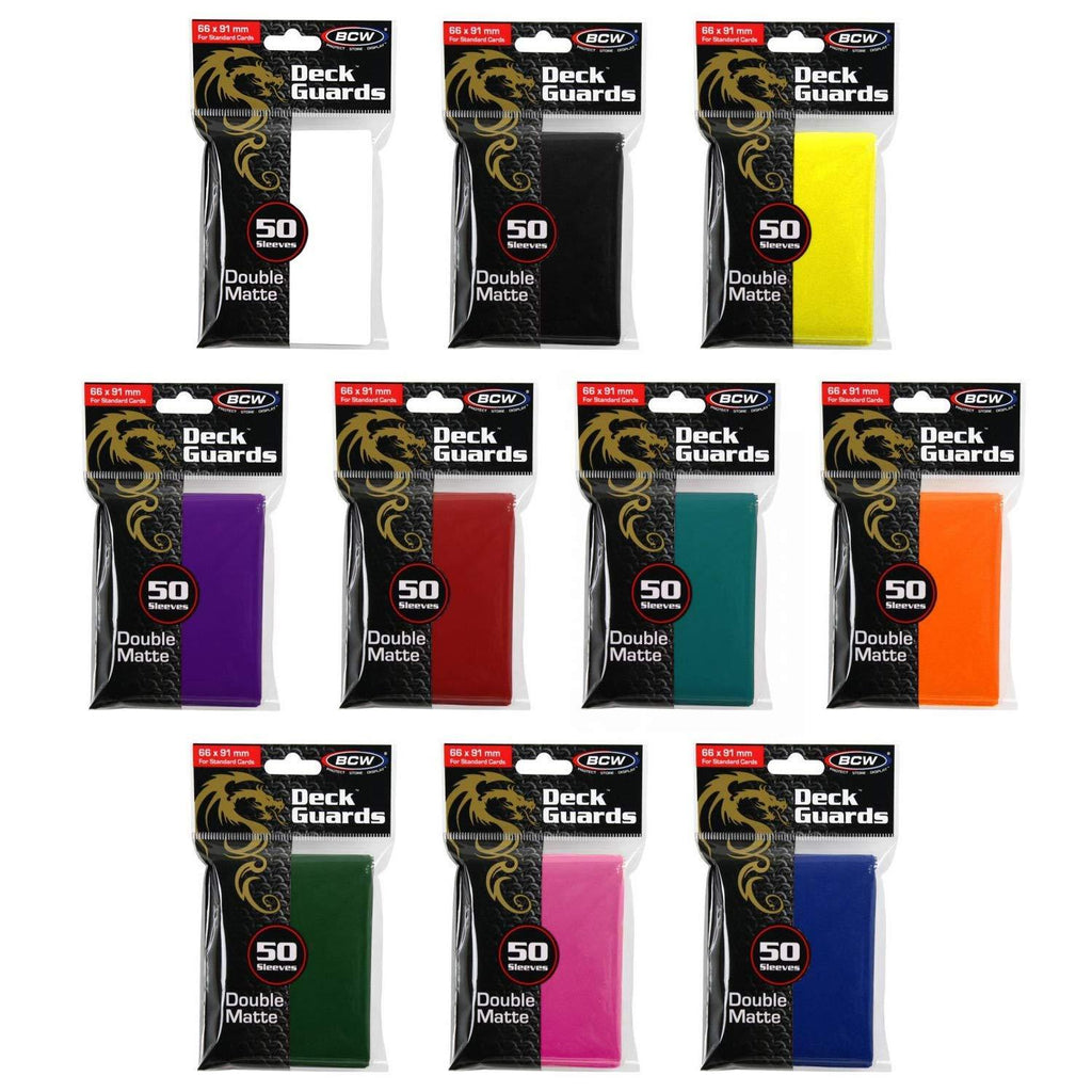 BCW 500 Double Matte Deck Guard Sleeves for Collectable Gaming Cards - BeesActive Australia