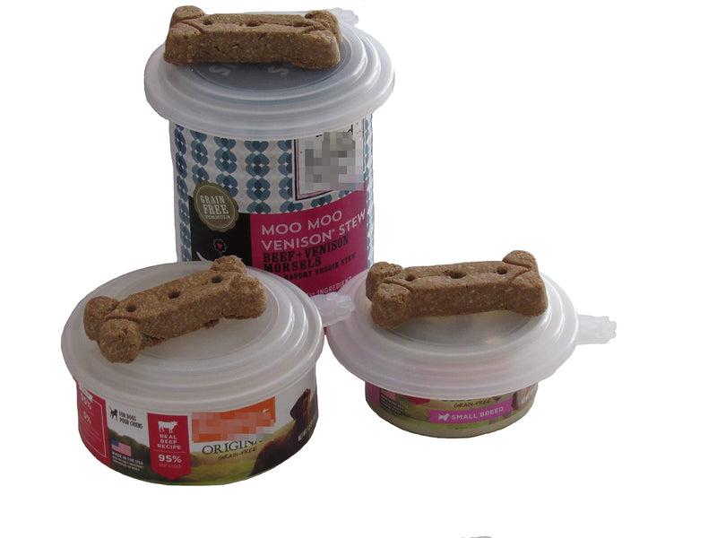 Smarter-Seal, Pet Food Can Lids, 4-Pack, Clear Color, For Dog and Cat Food, One Size Lid Fits Most Sizes - BeesActive Australia
