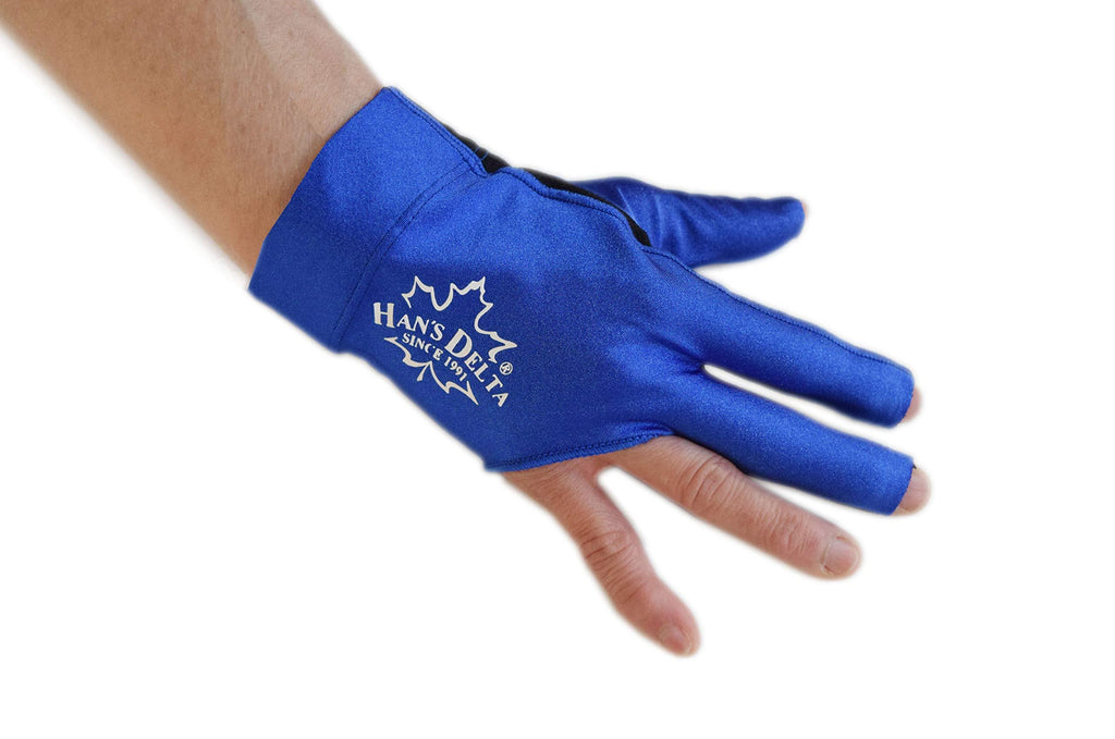 [AUSTRALIA] - HAN'S DELTA Billiard Pool Cue Glove, (Several Colors Available) Blue(Right Hand) 