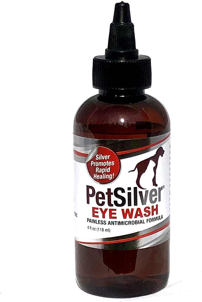 PetSilver Eye Wash Drops for Dogs and Cats with Chelated Silver, Made in USA, Natural Eye Solution, Relief for Inflammation & Eye Irritation, Easy to Apply 4 oz - BeesActive Australia