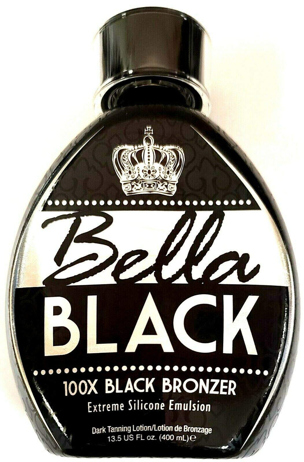 Bella Black 100X Bronzer Tanning Lotion – Premium Tanning Bed Lotion with Extreme Silicone Emulsion and Banana Fruit Extract – Instant Results – Dark Tanning Lotion for Indoor Tanning Beds - 13.5oz - BeesActive Australia