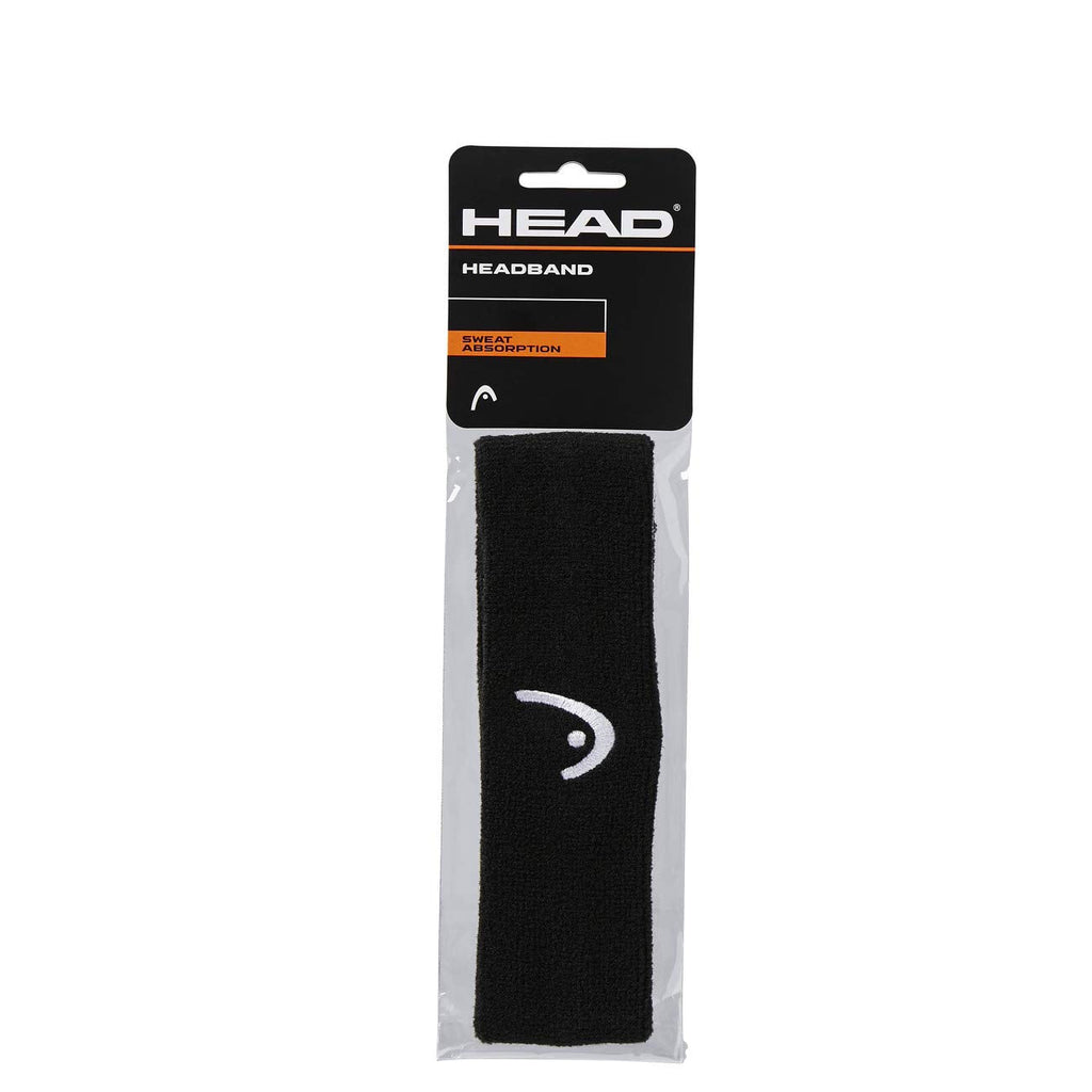 HEAD Headband - Tennis Sweatbands for Women and Men - Sweat Absorption Head Bands, Black standard size - BeesActive Australia