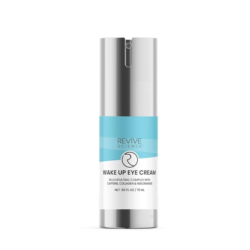 Revive Science Eye Cream - Under Eye Cream for Dark Circles and Puffiness with Collagen, Caffeine, Vitamin K, Niacinamide to Reduce Wrinkles, Fine Lines, Bags - Wake Up Anti Aging Eye Serum, 0.50 oz 0.5 Fl Oz (Pack of 1) - BeesActive Australia