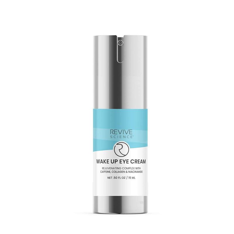 Revive Science Eye Cream - Under Eye Cream for Dark Circles and Puffiness with Collagen, Caffeine, Vitamin K, Niacinamide to Reduce Wrinkles, Fine Lines, Bags - Wake Up Anti Aging Eye Serum, 0.50 oz 0.5 Fl Oz (Pack of 1) - BeesActive Australia