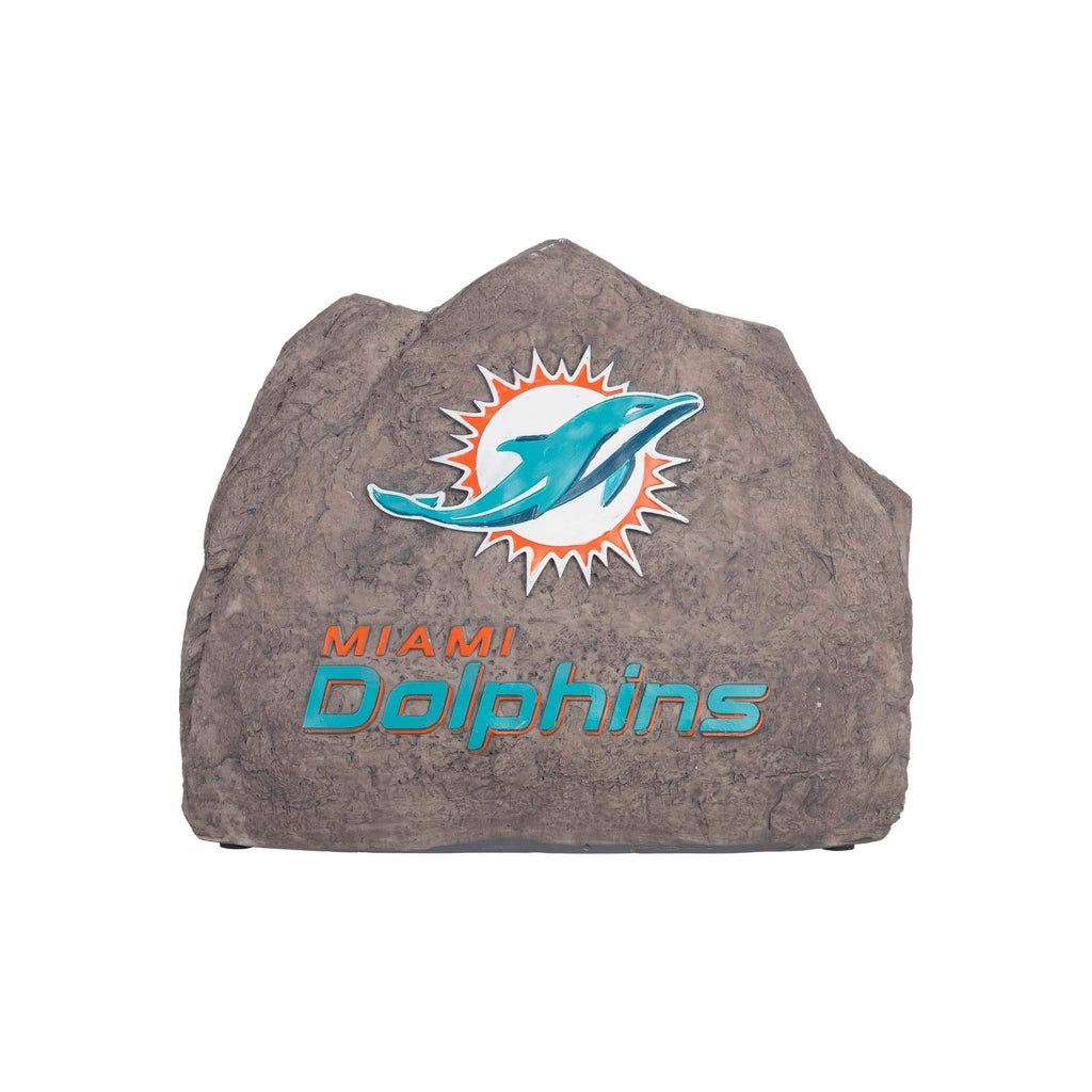 NFL Miami Dolphins Team Logo Faux Rock Lawn Decor Garden StoneTeam Logo Faux Rock Lawn Decor Garden Stone, Team Color, One Size - BeesActive Australia