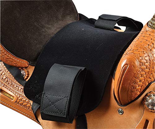 CHALLENGER Western Anti Slip Sure Grip Horse Saddle Seat Cover Riding Adjustable Leg Bands 4206 Black Small - BeesActive Australia