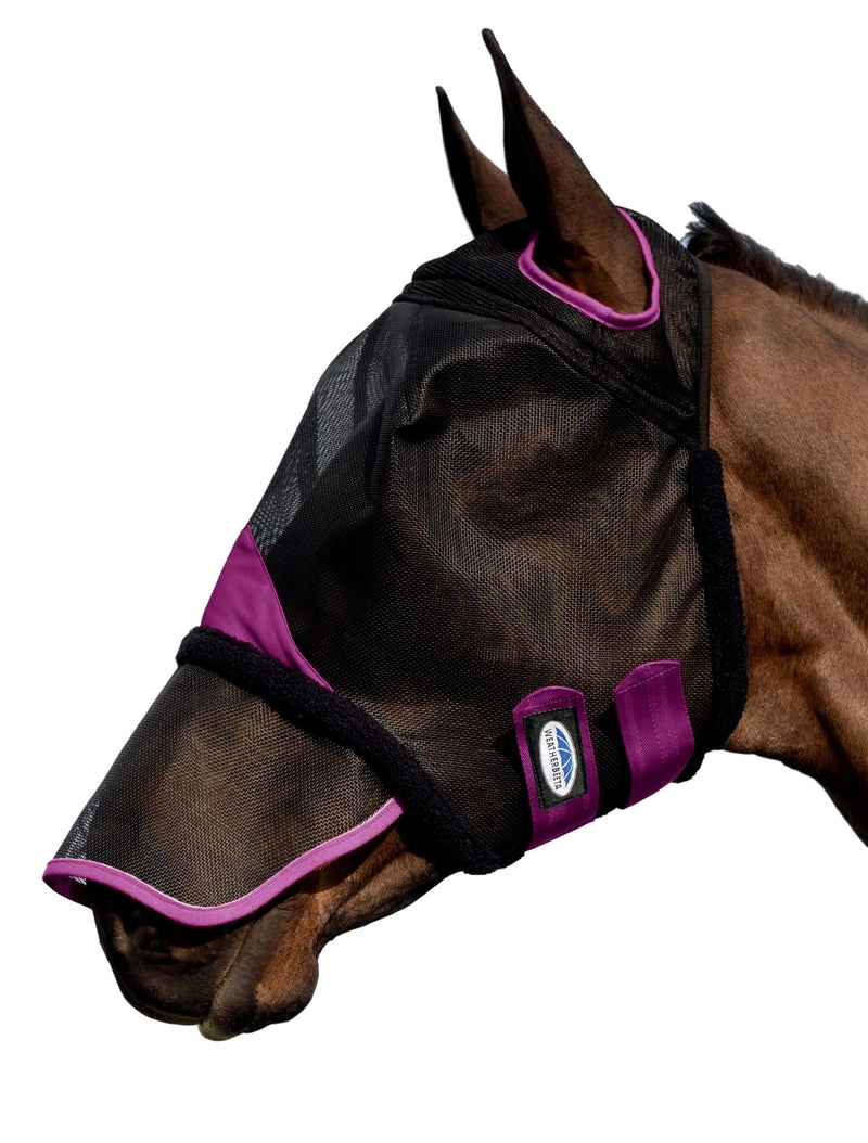WeatherBeeta ComFiTec Durable Mesh Mask with Nose Cob Black/Purple - BeesActive Australia