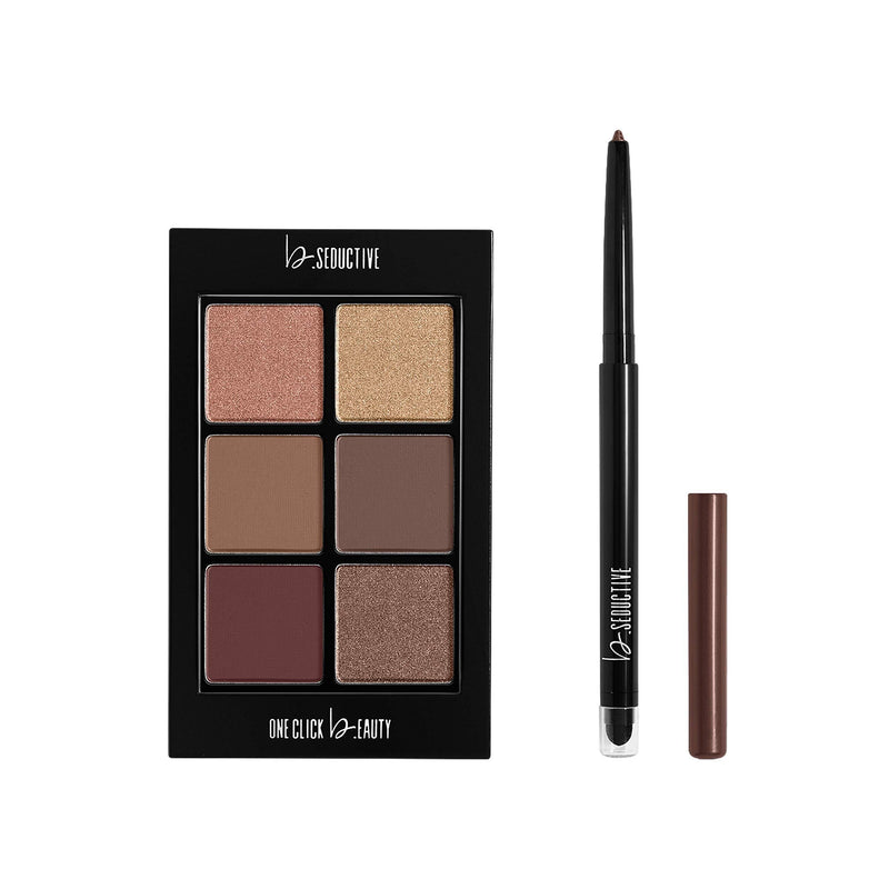 One Click Beauty b.SEDUCTIVE 2-Piece Eye Kit, Longwear Makeup, The Warm Nudes - BeesActive Australia