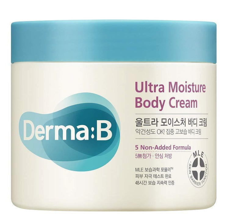 Derma B Ultra Moisture Body Cream with Olive Oil and Allantoin, 48 Hour Lasting Skin Moisturization, 14.54 Fl Oz, 430ml - BeesActive Australia