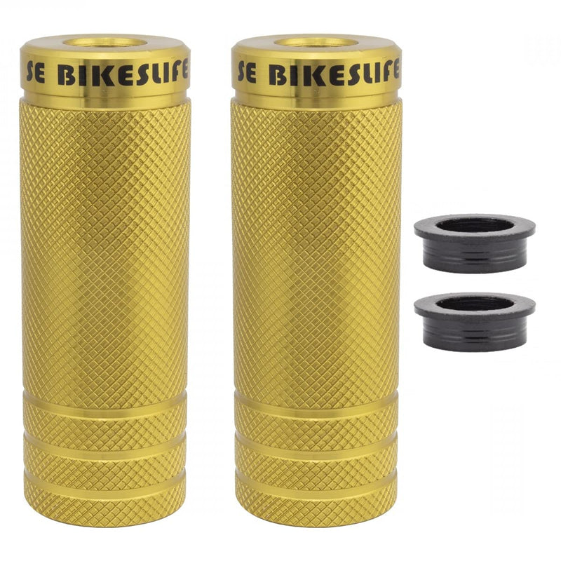 SE BIKES Axle Pegs Wheelie Pegs 35 X 98 3/8-14MM (Gold) - BeesActive Australia