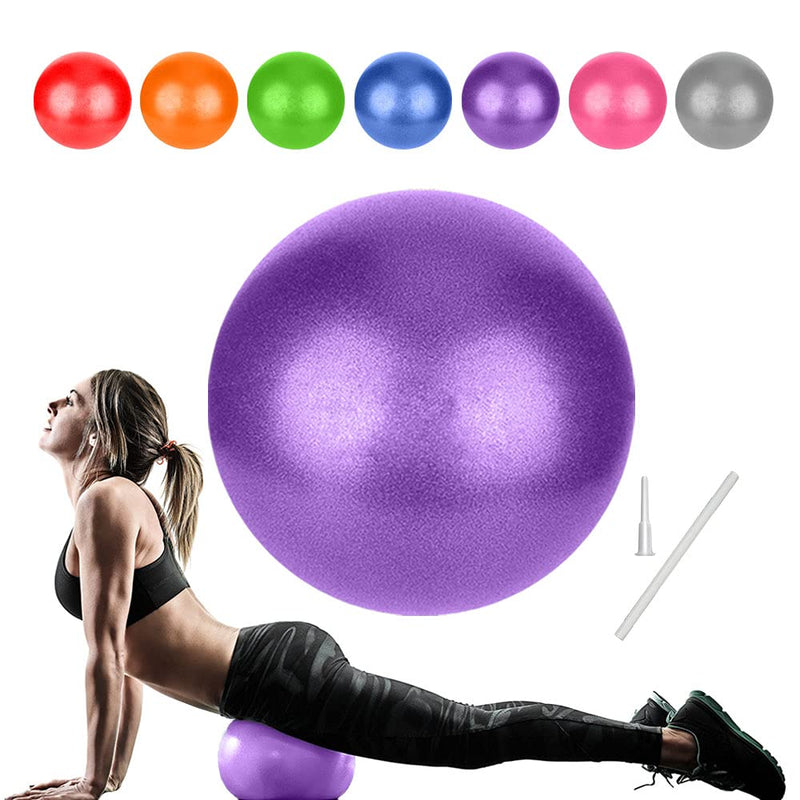 Small Pilates Ball, Therapy Ball, Mini Workout Ball, Core Ball, 9 Inch Small Exercise Ball, Mini Bender Ball, Pilates, Yoga, Workout, Bender, Core Training and Physical Therapy, Improves Balance 1Purple Ball - BeesActive Australia