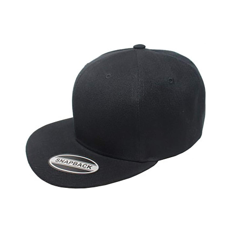 Mechaly Snapback Cap Hat Flatbrim Adjustable Black - BeesActive Australia