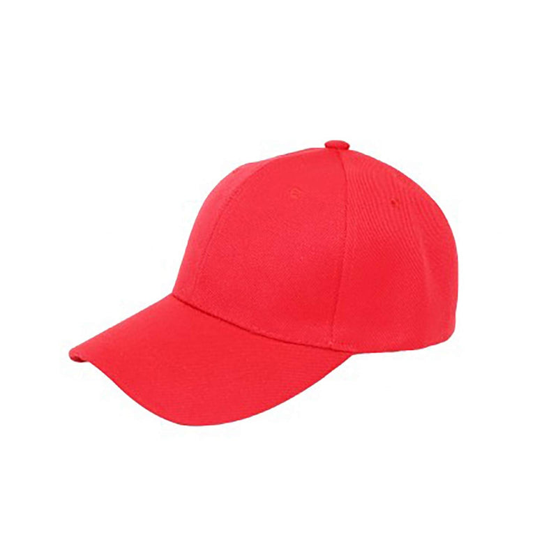 Balec Plain Baseball Cap Hat Adjustable Back Red - BeesActive Australia