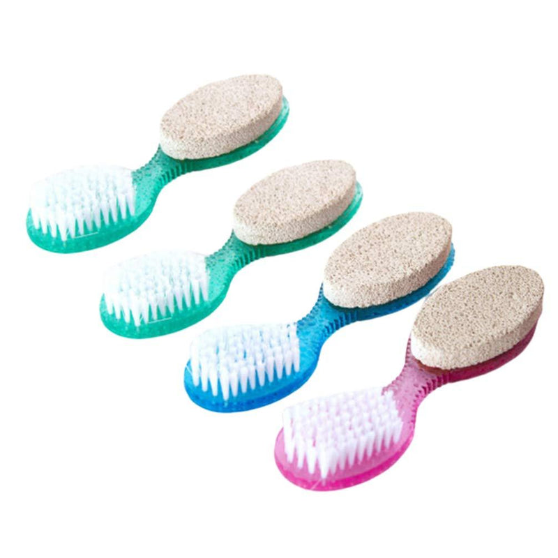 Milisten 4pcs Pedicure Paddle Kit Tool 4 in 1 Pumice Stone Exfoliator Feet Foot Hand Toe Nail Cleaning Brush File Emery Board Manicure Pedicure Foot Rasp Callus Corn Remover - BeesActive Australia