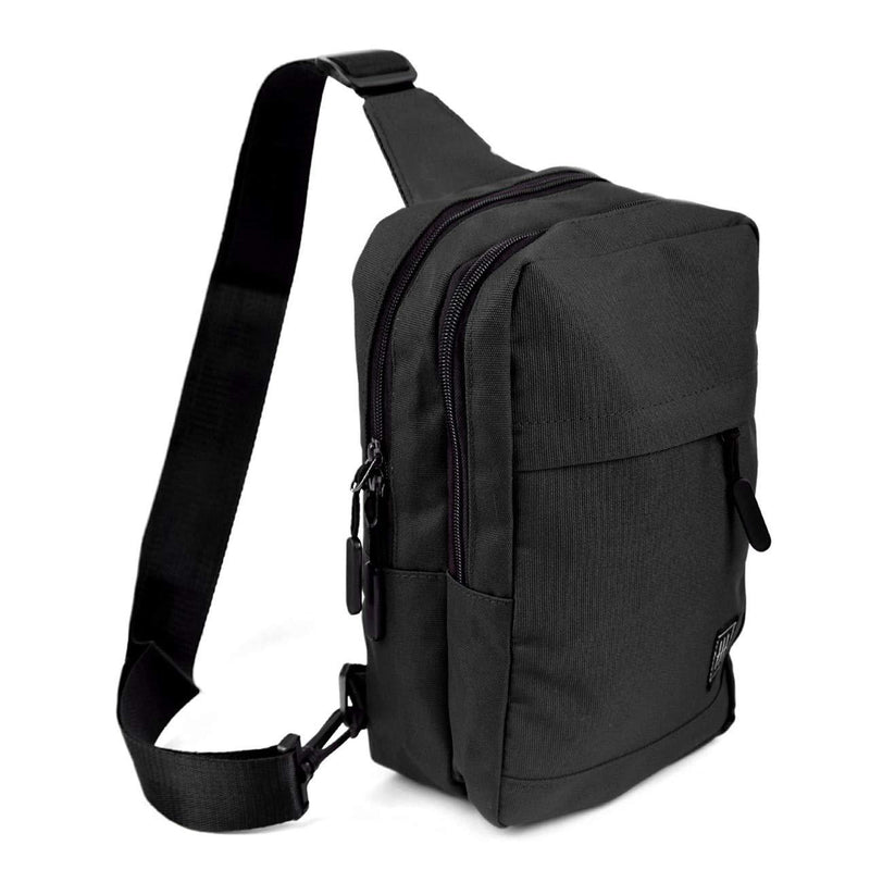 Westend Crossbody Sling Bag Backpack with Adjustable Strap - Unisex Daypack Black 2 - BeesActive Australia