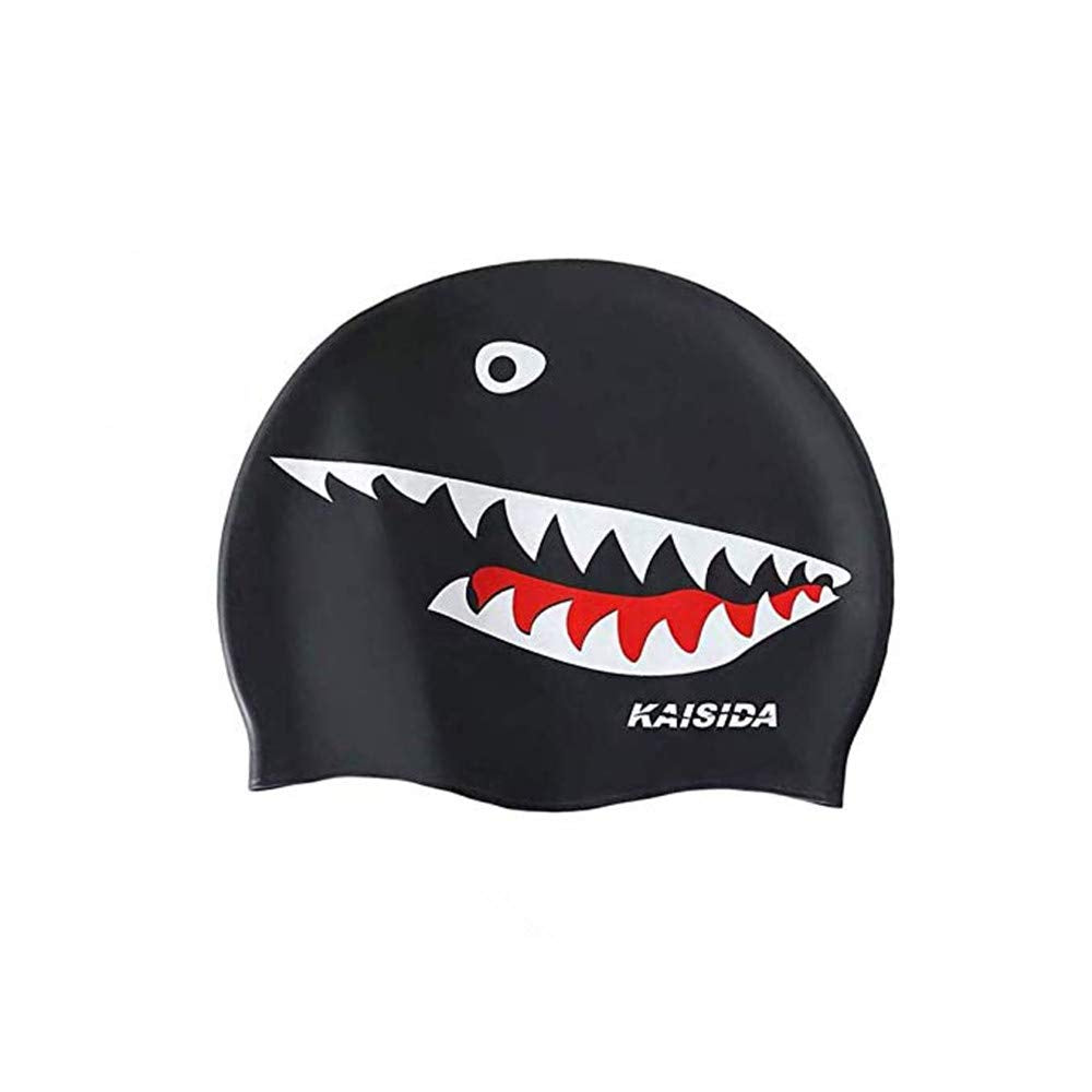 KAISIDA Silicone Swimming Cap, Swim Caps Bathing Cap to Keep Your Hair Dry Fit for Men & Women Adult Youth Black - BeesActive Australia