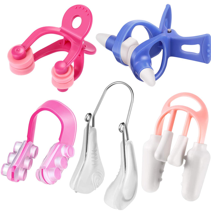 5 Pieces Nose Clip Nose up Lifting Clips Nose Lifters Beauty Clips Silicone Nose Bridge Slimming Clips Nose Massagers Tools for Women - BeesActive Australia