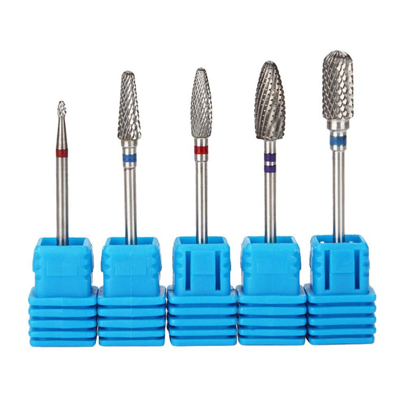 Beaupretty 5pcs Nail Drill Bit Set Nail Drill Tools Carbide Drill Bit Tungsten Acrylic Nail File Bits Cuticle Drill Bit for Acrylic Gel Nails Manicure As Shown - BeesActive Australia