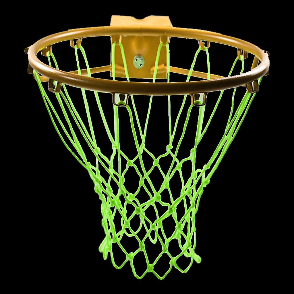 Basketball net, Nightlight Basketball Net, Outdoor Sun Powered Luminous Basketball Net, Glow in The Dark, Nylon Green - BeesActive Australia