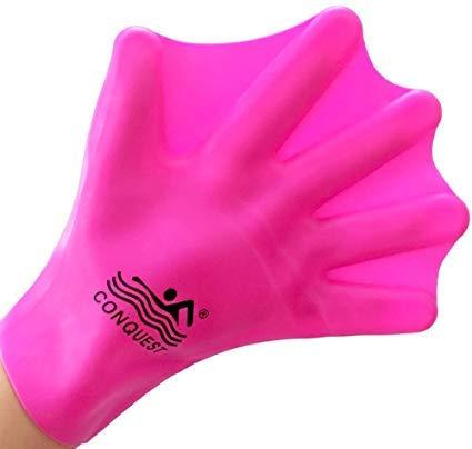 OMELET Silicone Webbed Swimming Gloves Aqua Fit Swim Training Gloves Web Gloves Swimming,Closed Full Finger Webbed Water Gloves Unisex Adult,2PCS - BeesActive Australia