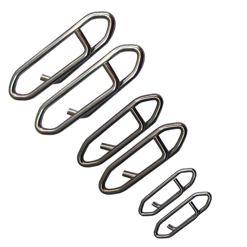 [AUSTRALIA] - unclesportinfof 50 PCS Power Clips Fishing Stainless Steel Strength Fast Snap Clip Fishing Clips Connector Easy Quick Change Lure Snaps for Freshwater Saltwater M-70LB-50PCS 