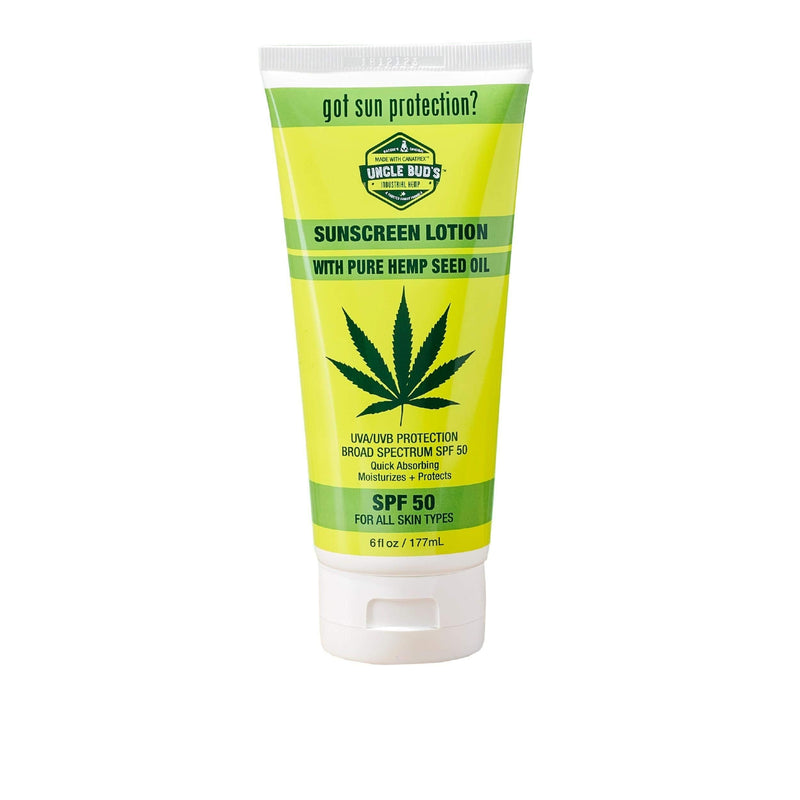 Uncle Bud's Sunscreen Lotion SPF50 with pure Organic Hemp Seed Oil - BeesActive Australia