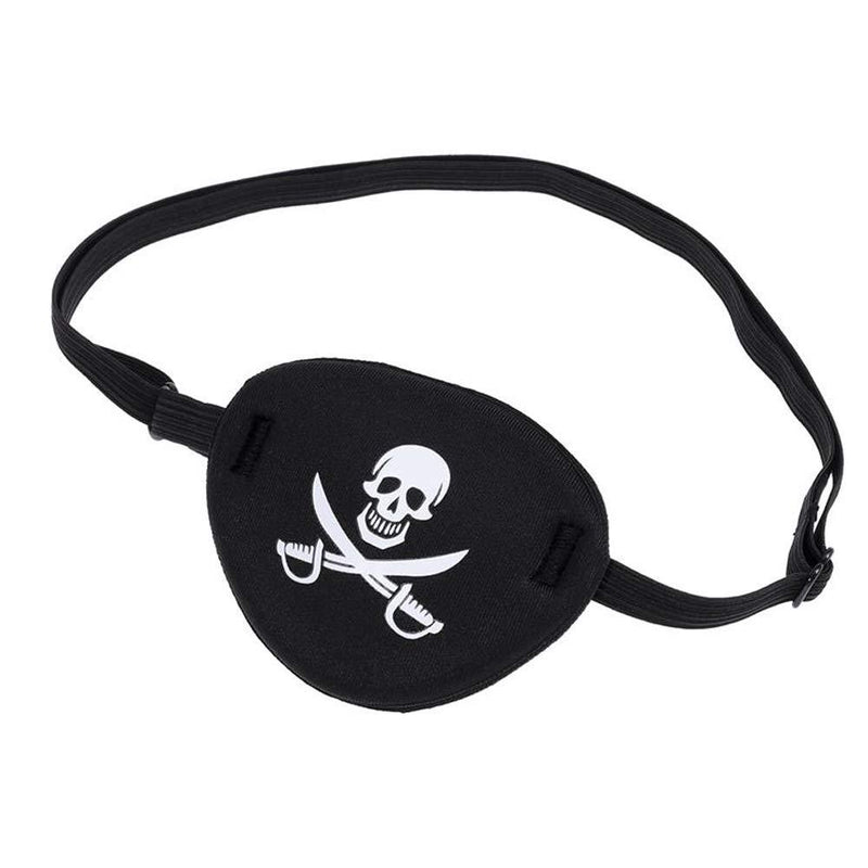 ORIONE 1Pcs Pirate Skull Crossbone Children Kids Single Eye Patch Eye Mask for Lazy Eye (Black) - BeesActive Australia